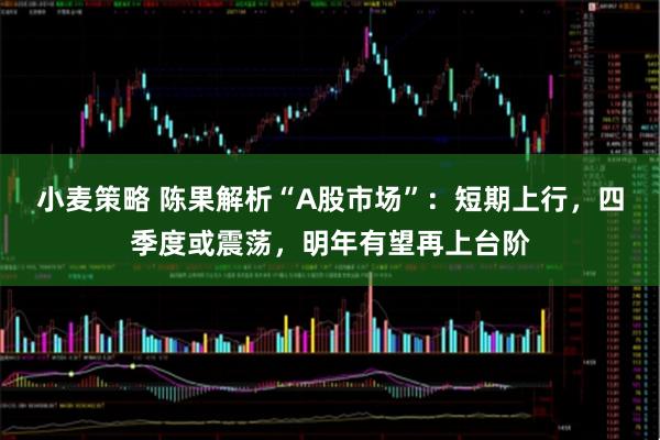 小麦策略 陈果解析“A股市场”：短期上行，四季度或震荡，明年有望再上台阶