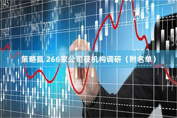 策略赢 266家公司获机构调研（附名单）
